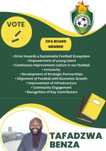 Read more about the article Zifa elections: Tafadzwa Benza promises a sustainable football ecocsystem